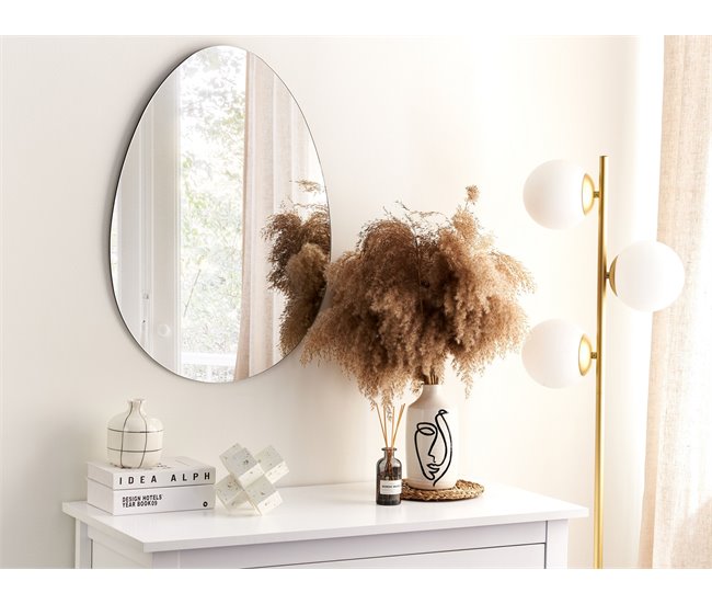 Conforama Espejo De Pared De Vidrio Plateado 50 X 70 Cm MONTRESOR