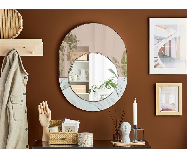 Conforama Espejo De Pared Efecto Mármol 65 X 50 Cm RETY