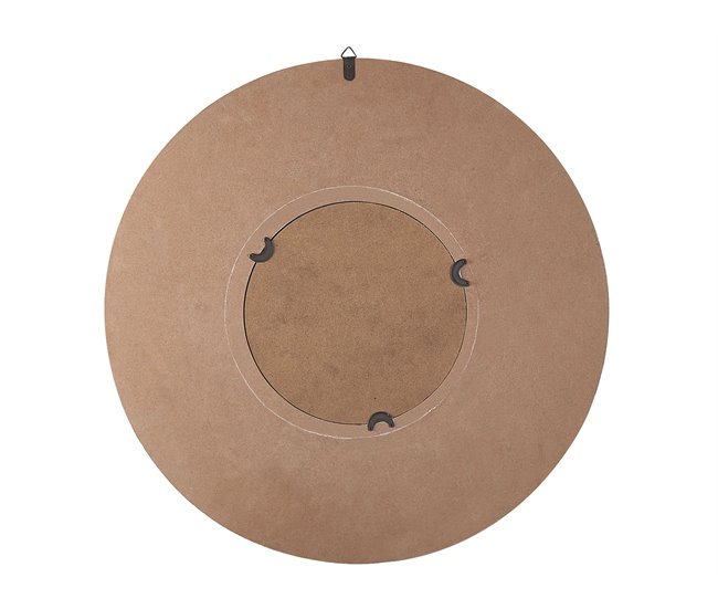 Conforama Espejo De Pared Madera Clara ø60 Cm POMARO