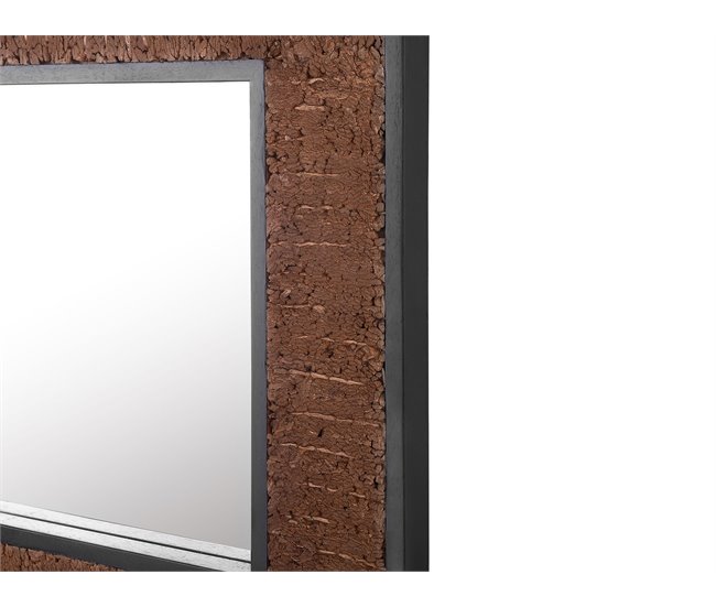 Conforama Espejo De Pared Madera Oscura 60x60 Cm BOISE
