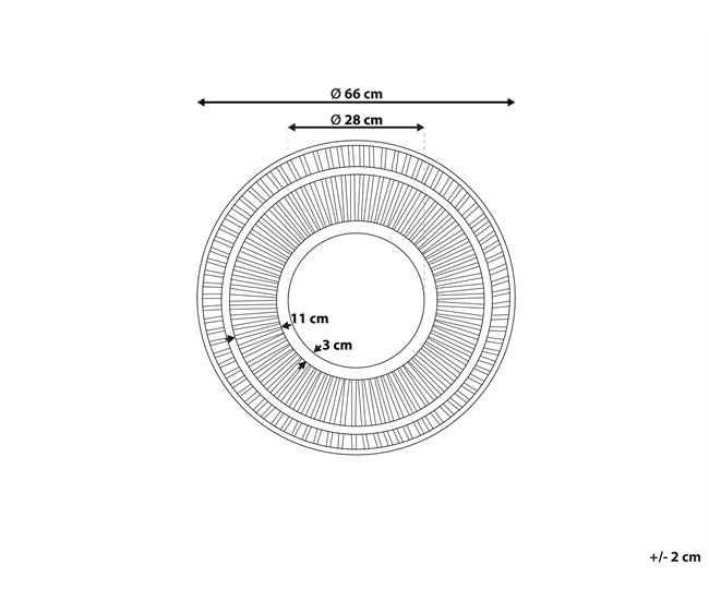 Conforama Espejo De Pared Madera Oscura ø 66 Cm BLASITO