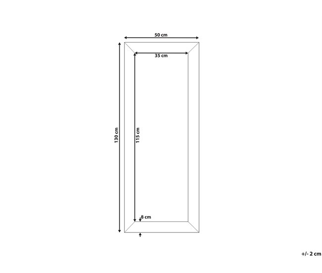 Conforama Espejo De Pared Plateado 50x130 Cm DERVAL