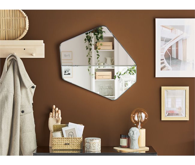 Conforama Espejo De Pared Plateado 54 X 52 Cm WARHEM