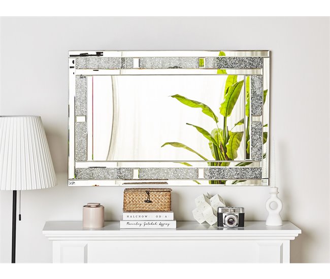 Conforama Espejo De Pared Plateado 60x90 Cm AVRILLE