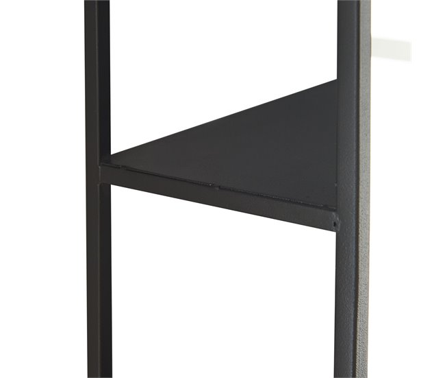 Conforama Espejo De Pared Sunne Rectangular Con Estantes Acero Y Cristal 60 X 36 X 13 Cm - Negro [ En.casa]