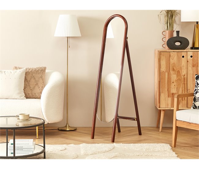 Conforama Espejo De Pie Madera Oscura 30 X 150 Cm CHELLES