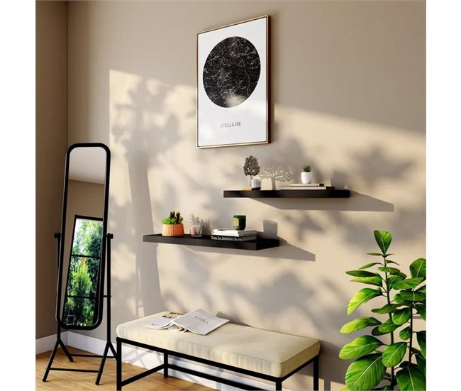 Conforama Espejo De Pie TITAN Negro 149cm Marca CONFORAMA