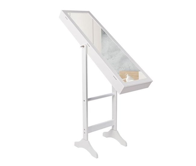 Conforama Espejo Joyero De Pie Blanco 40 X 155 X 36 Cm