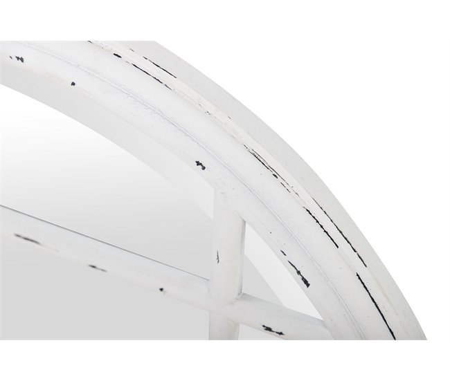 Conforama Espejo Madera Blanco Envejecido 70x4x70 Cm