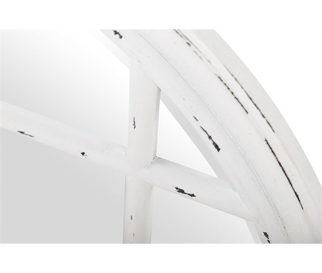 Conforama Espejo Madera Blanco Envejecido 70x4x70 Cm