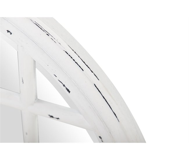 Conforama Espejo Madera Blanco Envejecido 70x4x70 Cm