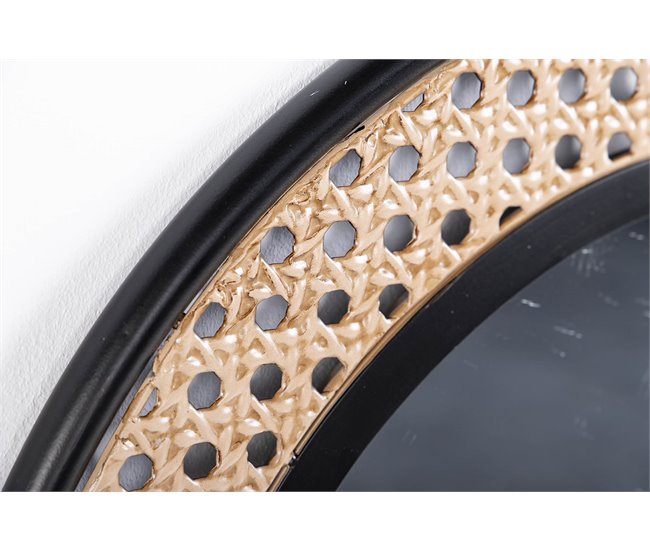 Conforama Espejo Metal Rejilla Marron-negro 60x1 6x120 Cm