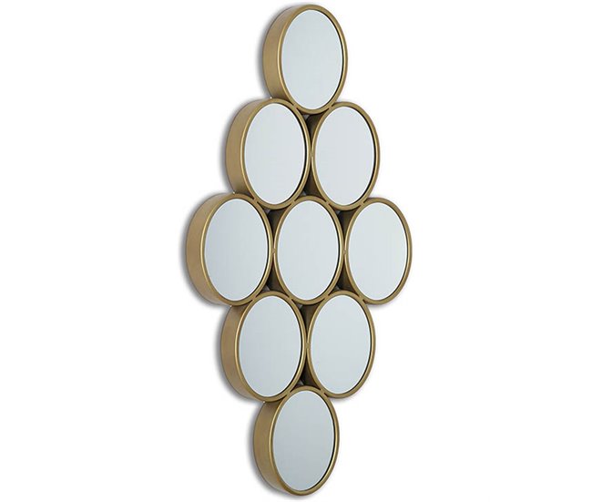 Conforama Espejo Presume De Casa Fina 39.5*79.5*5 dorado/espejo metal/cristal