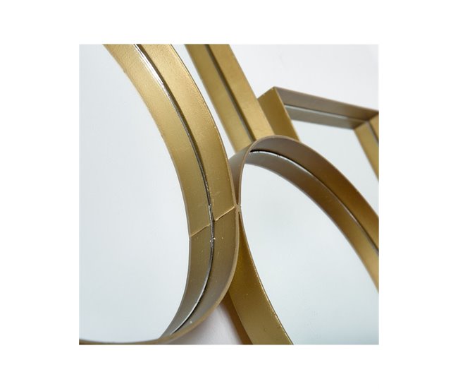 Conforama Espejo Presume De Casa Fiona 92.5*56*5.5 Dorado/espejo Metal/cristal