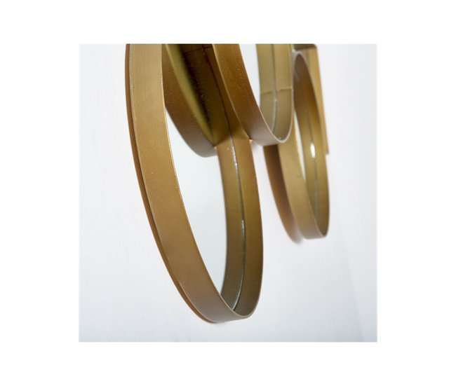 Conforama Espejo Presume De Casa Fiona 92.5*56*5.5 Dorado/espejo Metal/cristal