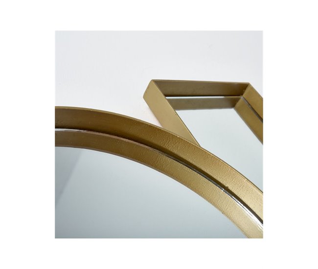 Conforama Espejo Presume De Casa Fiona 92.5*56*5.5 Dorado/espejo Metal/cristal