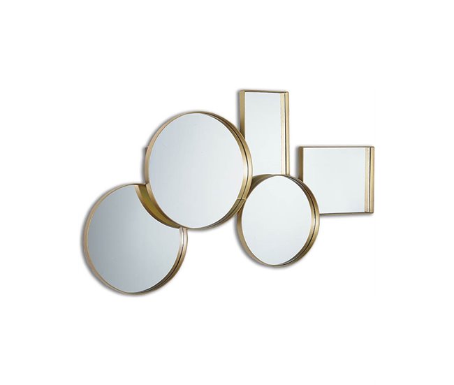 Conforama Espejo Presume De Casa Fiona 92.5*56*5.5 dorado/espejo metal/cristal