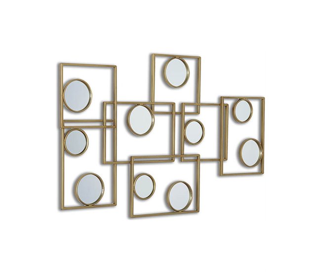 Conforama Espejo Presume De Casa Gemma 84*54.5*4 dorado/espejo metal/cristal