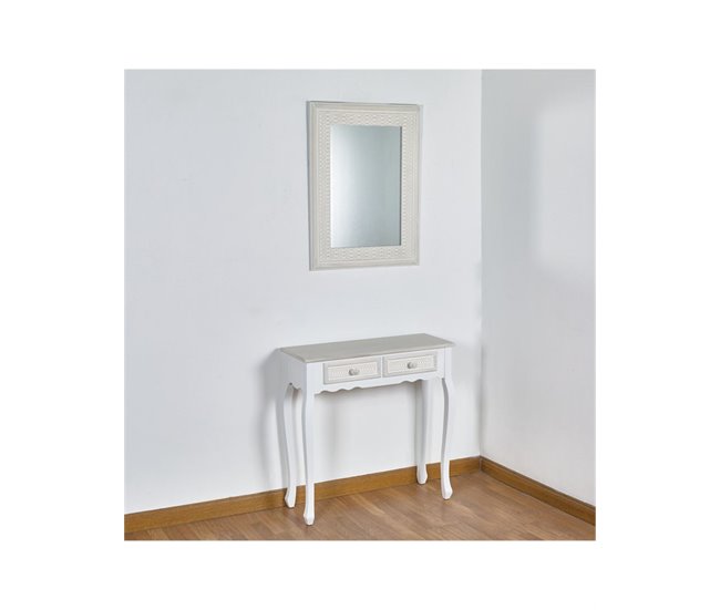 Conforama Espejo Presume De Casa Melanie 60*80*2.5 Beige/espejo Cristal/madera Paulownia