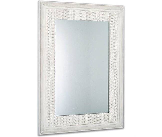 Conforama Espejo Presume De Casa Melanie 60*80*2.5 beige/espejo cristal/madera Paulownia