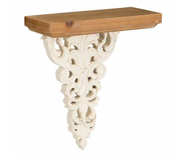 Conforama Estante Alexandra House Living Blanco Madera de abeto Madera MDF 37 x 15 x 30 cm
