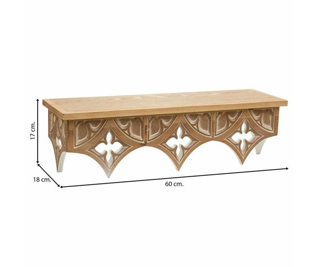 Conforama Estante Alexandra House Living Marrón Madera De Abeto Madera MDF 18 X 17 X 60 Cm