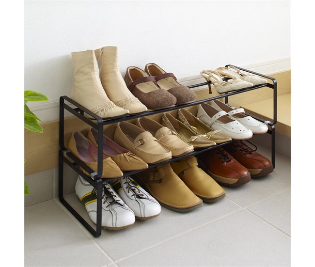 Conforama Estante De Zapatos Extensible Negro De 1 Nivel - L41 Cm