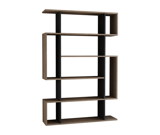 Conforama Estante decorado en roble sonoma y antracita H161 cm - MITO