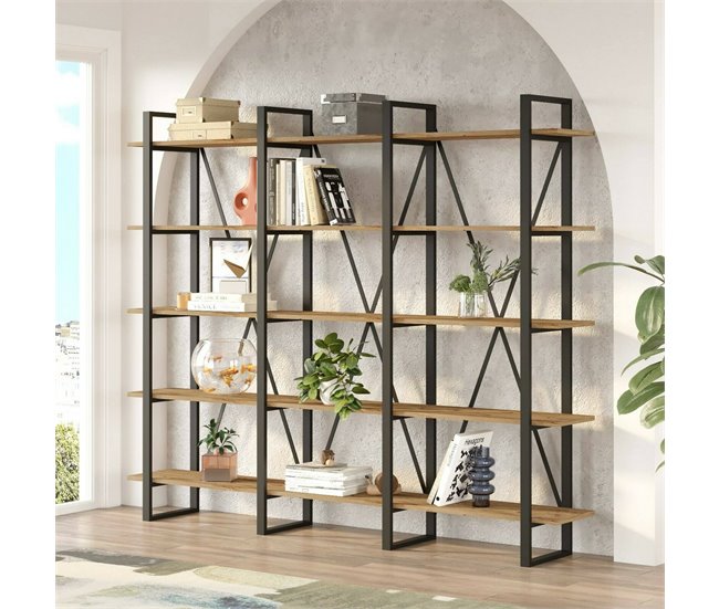 Conforama Estante Para Libros Dangelin Estante De Oficina Porta Libros Móvil Biblioteca 220x34h180 Cm Roble
