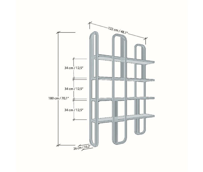Conforama Estante Para Libros Dbourabi Estante De Oficina Porta Libros Móvil Biblioteca 125x28h180 Cm Oro