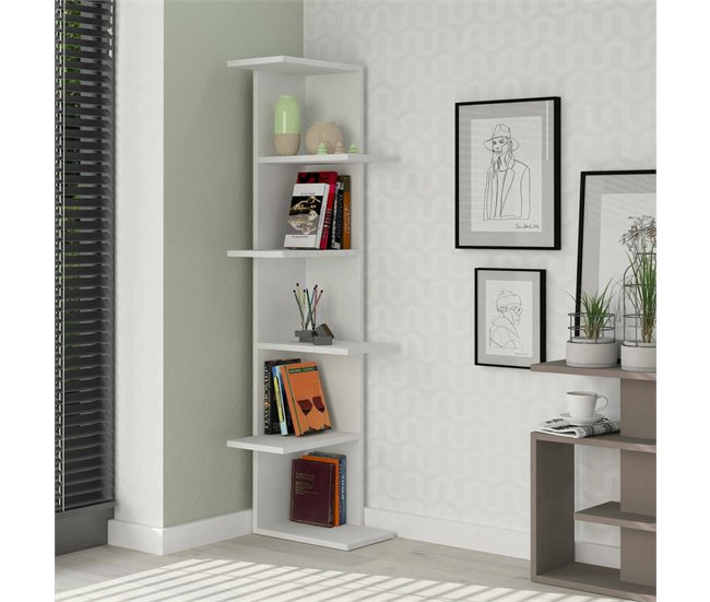 Conforama Estante Para Libros Dlunett Estante De Oficina Porta Libros Móvil Biblioteca 37x24h141 Cm Blanco