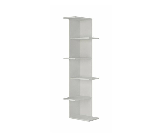 Conforama Estante para libros Dlunett Estante de oficina Porta libros móvil Biblioteca 37x24h141 cm Blanco