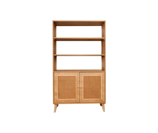 Conforama Estante para libros Dmoutinh Estante de oficina Porta libros móvil Biblioteca 90x40h110 cm Roble