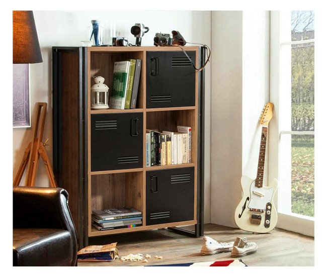 Conforama Estante Para Libros Dpecorin Estante De Oficina Porta Libros Móvil Biblioteca 89x35h127 Cm Roble Y Negro