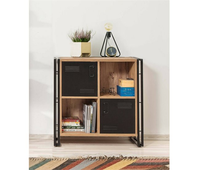Conforama Estante Para Libros Dpecorin Estante De Oficina Porta Libros Móvil Biblioteca 89x35h89 Cm Roble Y Negro
