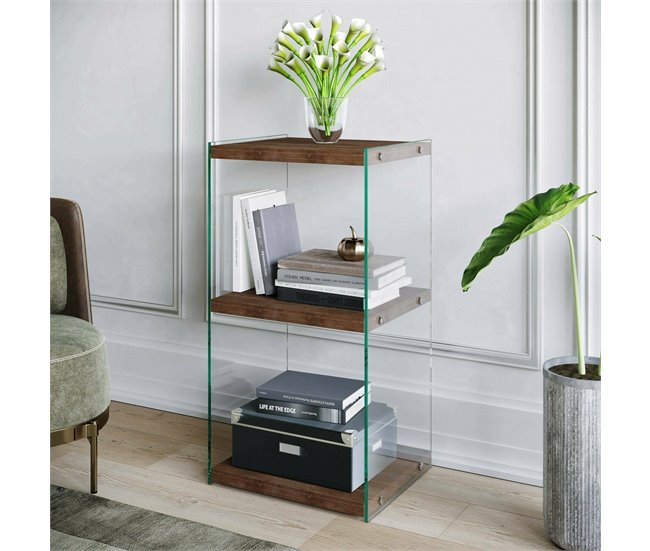 Conforama Estante Para Libros Dpersic Estante De Oficina Porta Libros Móvil Biblioteca 40x35h80 Cm Nuez