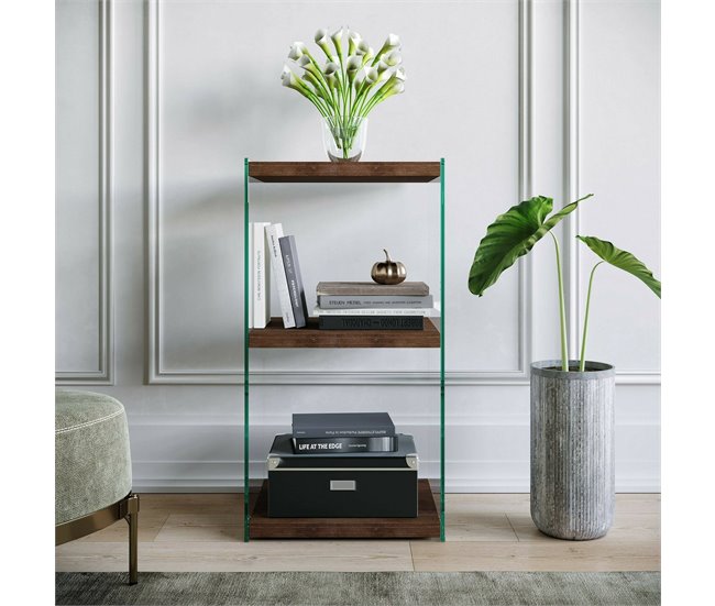 Conforama Estante Para Libros Dpersic Estante De Oficina Porta Libros Móvil Biblioteca 40x35h80 Cm Nuez
