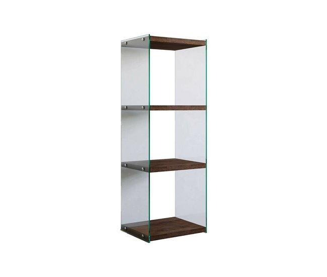 Conforama Estante para libros Dpersic Estante de oficina Porta libros móvil Biblioteca 40x35h120 cm Nuez