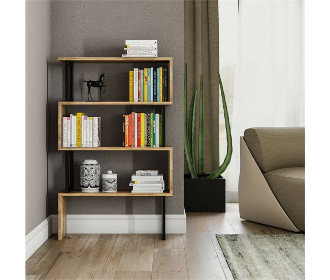 Conforama Estante Para Libros Dpoliti Estante De Oficina Porta Libros Móvil Biblioteca 80x22h128 Cm Nuez