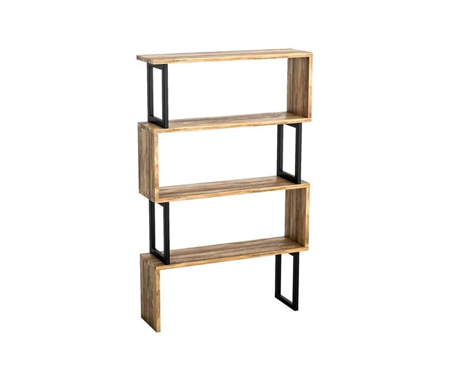 Conforama Estante para libros Dpoliti Estante de oficina Porta libros móvil Biblioteca 80x22h128 cm Nuez
