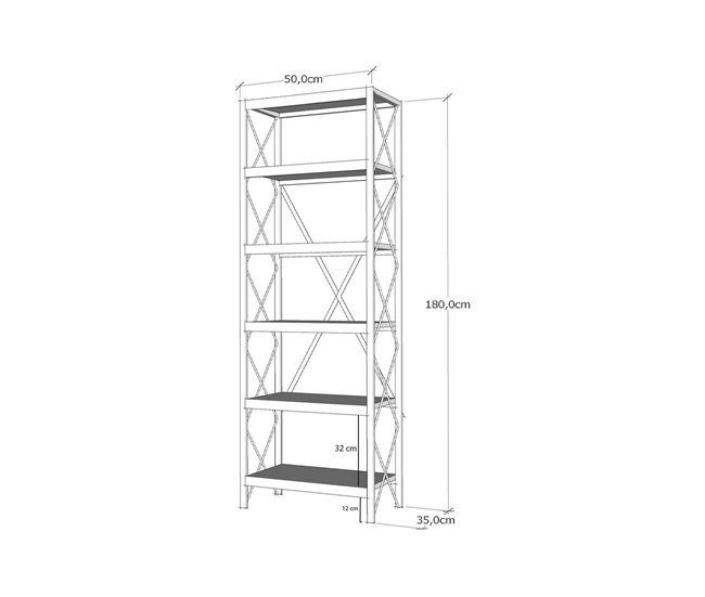 Conforama Estante Para Libros Dpoll Estante De Oficina Porta Libros Móvil Biblioteca 50x30h180 Cm Roble Y Negro