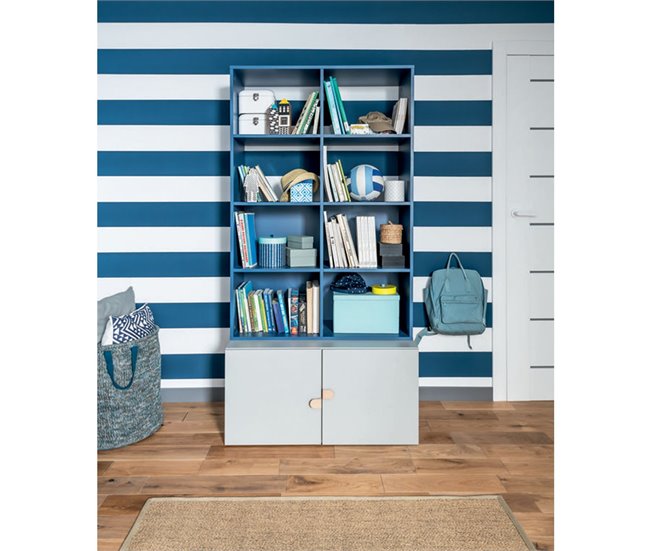 Conforama Estantería 8 Estantes Con Mueble Inferior 2 Puertas - STIGE