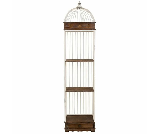 Conforama Estantería Alexandra House Living Blanco Metal Madera MDF 31 X 172 X 41 Cm