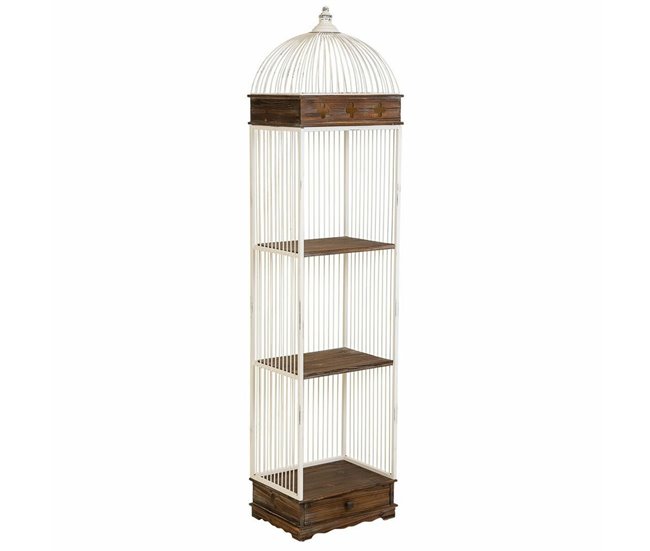 Conforama Estantería Alexandra House Living Blanco Metal Madera MDF 31 x 172 x 41 cm