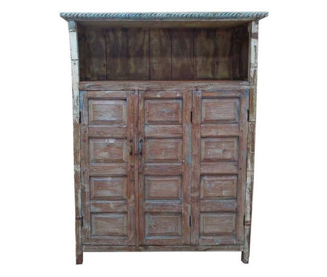 Conforama Estantería Alexandra House Living Marrón Madera Reciclada 40 x 186 x 137 cm