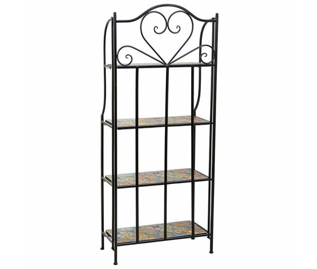 Conforama Estantería Alexandra House Living Negro Hierro Azulejo 27 X 133 X 57 Cm