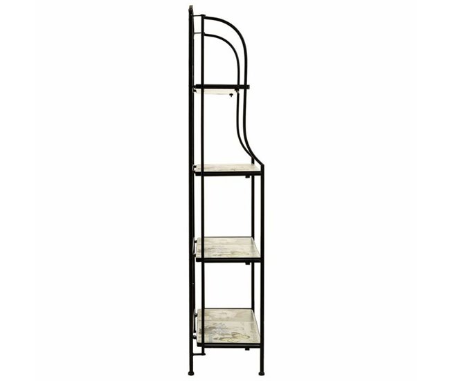 Conforama Estantería Alexandra House Living Negro Hierro Forja Azulejo 27 X 133 X 57 Cm