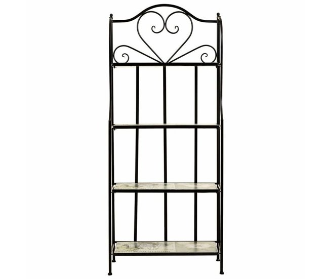 Conforama Estantería Alexandra House Living Negro Hierro Forja Azulejo 27 X 133 X 57 Cm