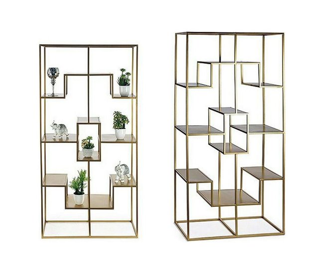 Conforama Estantería BIG-S3605004 Dorado Metal 45 X 200 X 100 Cm