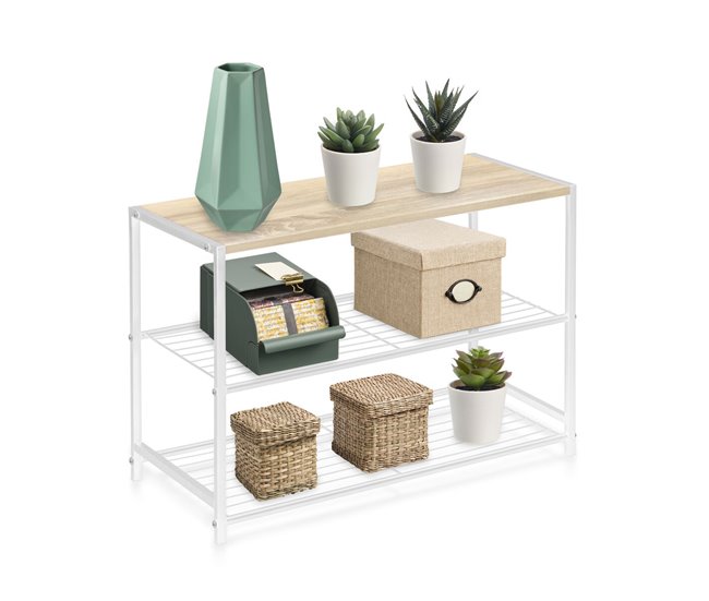 Conforama Estantería Confortime 3 Estantes Metal 60 X 30 X 43 Cm (4 Unidades)